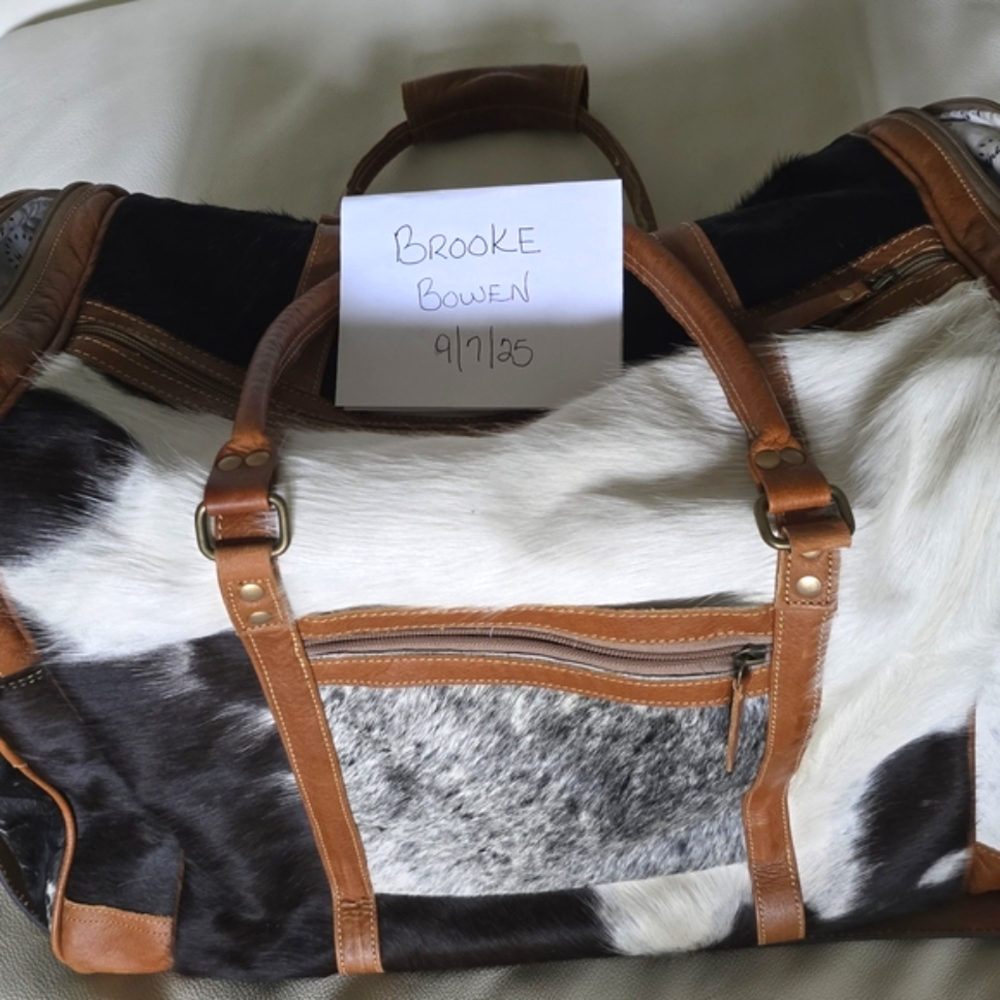 Myra BAGCowhide Leather Travel Bag